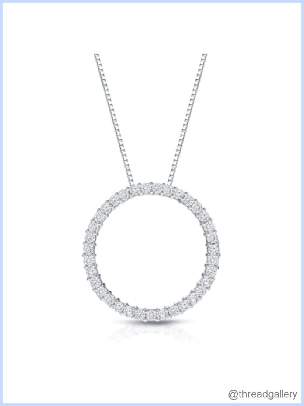 1ct Diamond Circle of Life Pendant Necklace 14k White Gold 18in Chain